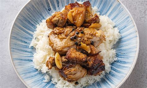 Adobong Puti (White Adobo) with Chicken and Pork .